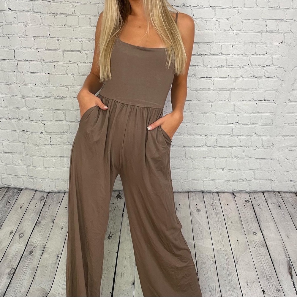 Et Clet Brown Comfy Jumpsuit